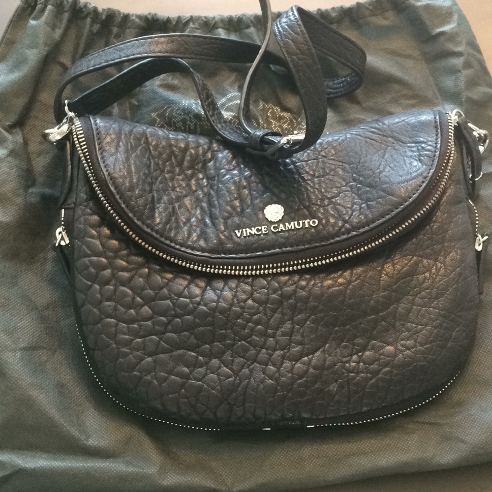 Vince Camuto crossbody black leather bag